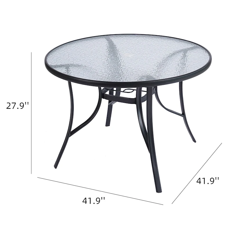 Black Steel Round Table, 42" 6 Black Steel Round Table, 42" - Image 6