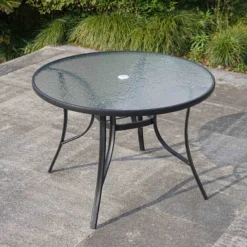 Black Steel Round Table, 42" 13 Black Steel Round Table, 42" -Outdoor Corner Shop black steel round table 42 6