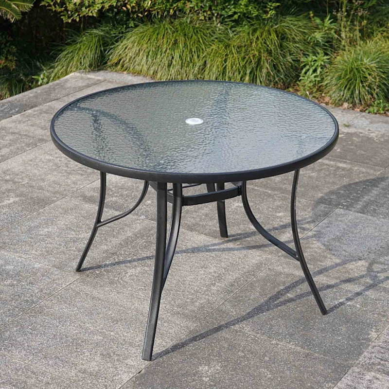 Black Steel Round Table, 42" 7 Black Steel Round Table, 42" - Image 7
