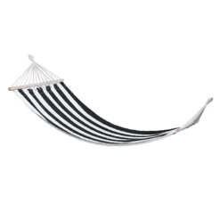 Black & White Striped Outdoor Hammock