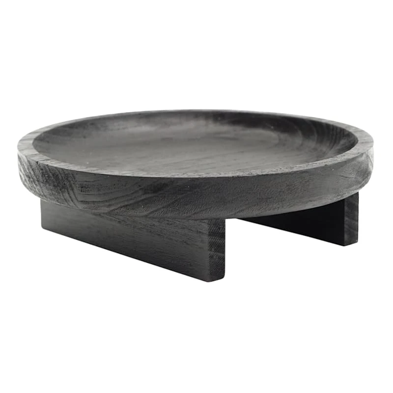 Black Wooden Plant Stand, Medium 2 Black Wooden Plant Stand, Medium - Image 2