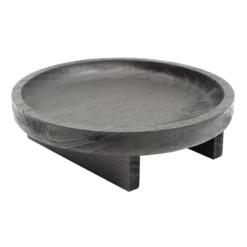 Black Wooden Plant Stand, Medium