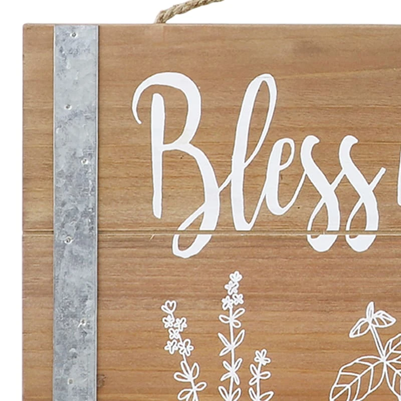Bless My Blooms Wooden Garden Outdoor Wall Sign, 18" 2 Bless My Blooms Wooden Garden Outdoor Wall Sign, 18" - Image 2