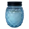Blue Glass Pineapple Citronella Candle, 11oz
