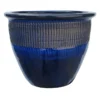 Blue Zip Ceramic Planter, Large