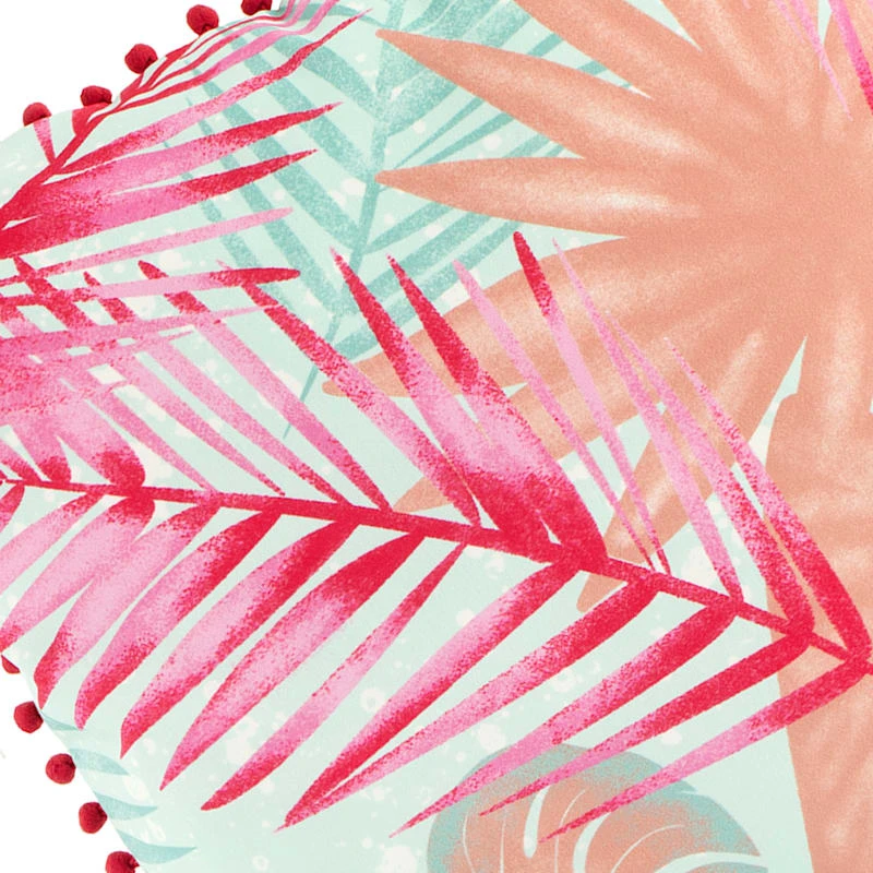 Bold Tropical Multicolor Print Outdoor Throw Pillow, 18" 2 Bold Tropical Multicolor Print Outdoor Throw Pillow, 18" - Image 2