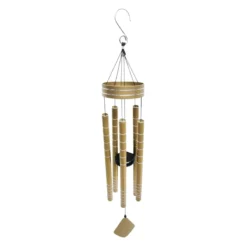Brass Metal & Wood Wind Chime, 31"
