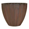 Brown Scalloped Planter, 16"