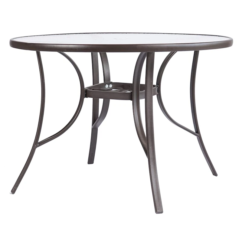 Brown Steel Round Table, 42" 2 Brown Steel Round Table, 42" - Image 2