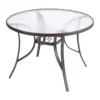 Brown Steel Round Table, 42"