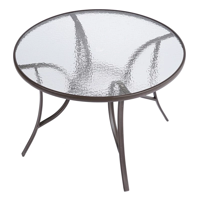 Brown Steel Round Table, 42" 3 Brown Steel Round Table, 42" - Image 3