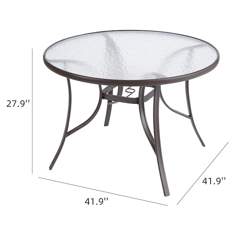 Brown Steel Round Table, 42" 7 Brown Steel Round Table, 42" - Image 7