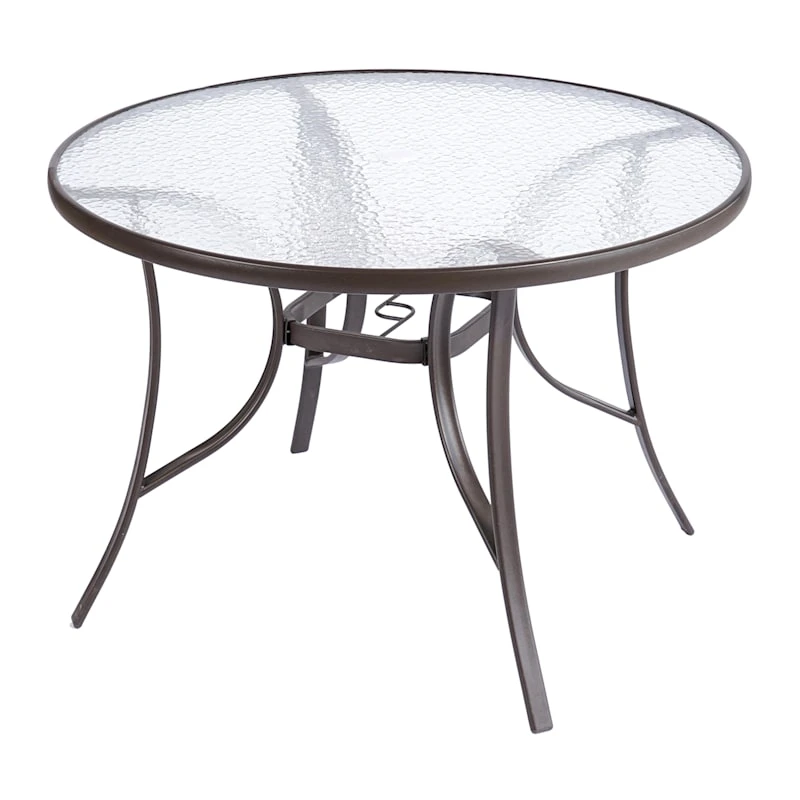 Brown Steel Round Table, 42" 1 Brown Steel Round Table, 42"