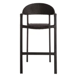 Brown Wicker Mid-Century Outdoor Barstool -Outdoor Corner Shop brown wicker mid century outdoor barstool 2