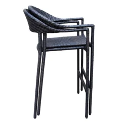 Brown Wicker Mid-Century Outdoor Barstool -Outdoor Corner Shop brown wicker mid century outdoor barstool 4