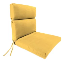 Butter Yellow Canvas Outdoor Hinged Chair Cushion