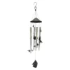 Butterfly Silver Tube Wind Chime, 31"