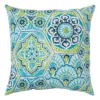 Calista Teal Oversized Outdoor Throw Pillow, 20"