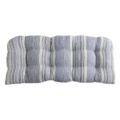 Calisto Striped Outdoor Wicker Settee Cushion