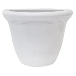 Capri High Gloss White Planter, 11"