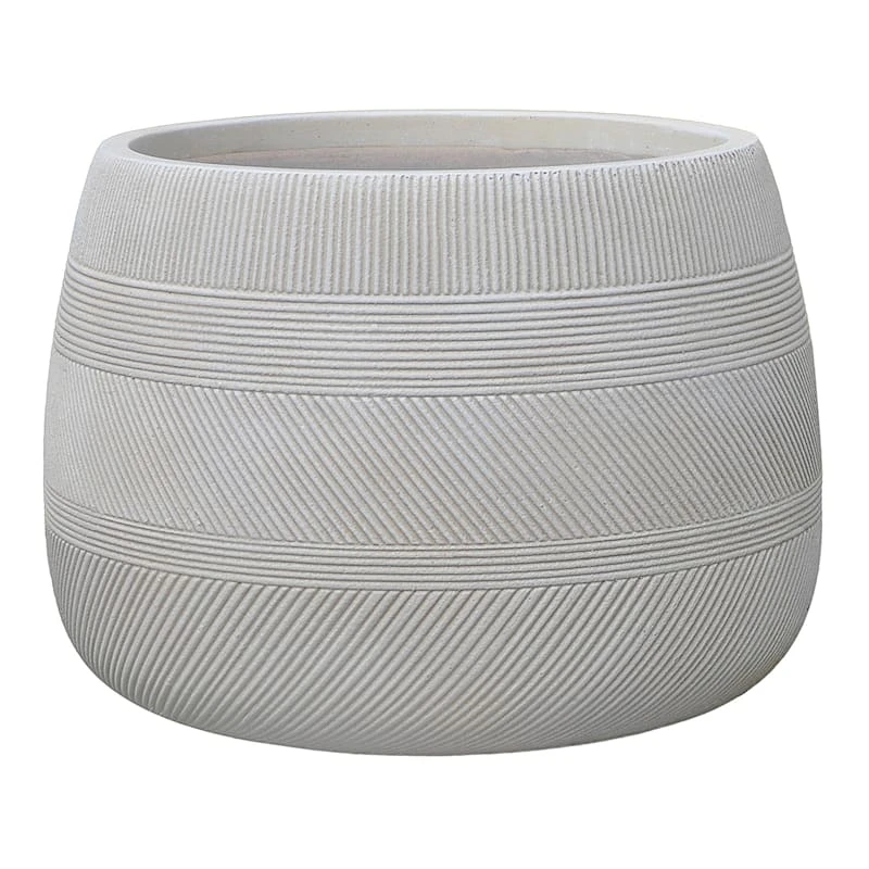 Carson Bowl Sand Fiber Clay Planter, Large 1 Carson Bowl Sand Fiber Clay Planter, Large