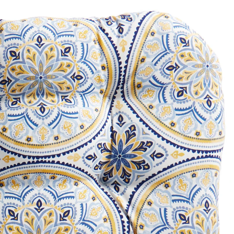 Castille Mandala Outdoor Wicker Settee Cushion 3 Castille Mandala Outdoor Wicker Settee Cushion - Image 3