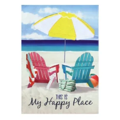 Colorful Chairs Beach Garden Flag