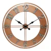Copper Colored Iron Outdoor Wall Clock, 29"