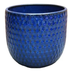 Corey Blue Outdoor Ceramic Planter, Medium