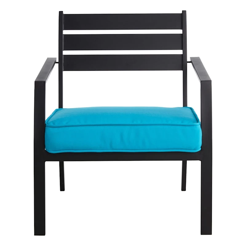 Crosby St Grammercy Black Steel Outdoor Sling Chair 3 Crosby St Grammercy Black Steel Outdoor Sling Chair - Image 3