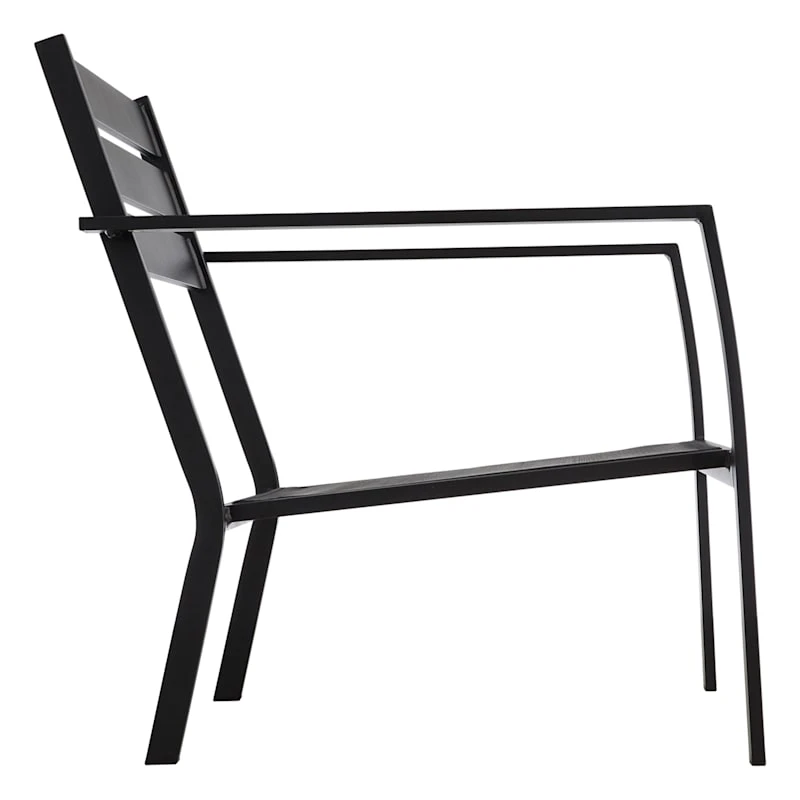 Crosby St Grammercy Black Steel Outdoor Sling Chair 4 Crosby St Grammercy Black Steel Outdoor Sling Chair - Image 4