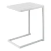 Crosby St Grammercy Outdoor Steel Slat C-Table, White