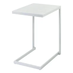 Crosby St Grammercy Outdoor Steel Slat C-Table, White 5 Crosby St Grammercy Outdoor Steel Slat C-Table, White -Outdoor Corner Shop crosby st grammercy outdoor steel slat c table white 2