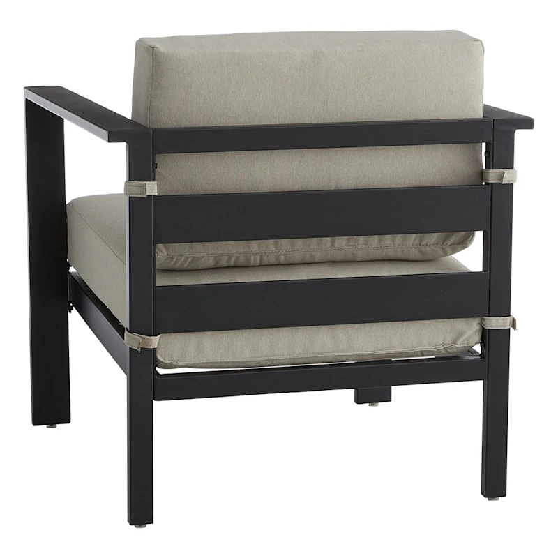 Crosby St Soho Outdoor Collection Black Steel Seating Chair 2 Crosby St Soho Outdoor Collection Black Steel Seating Chair - Image 2