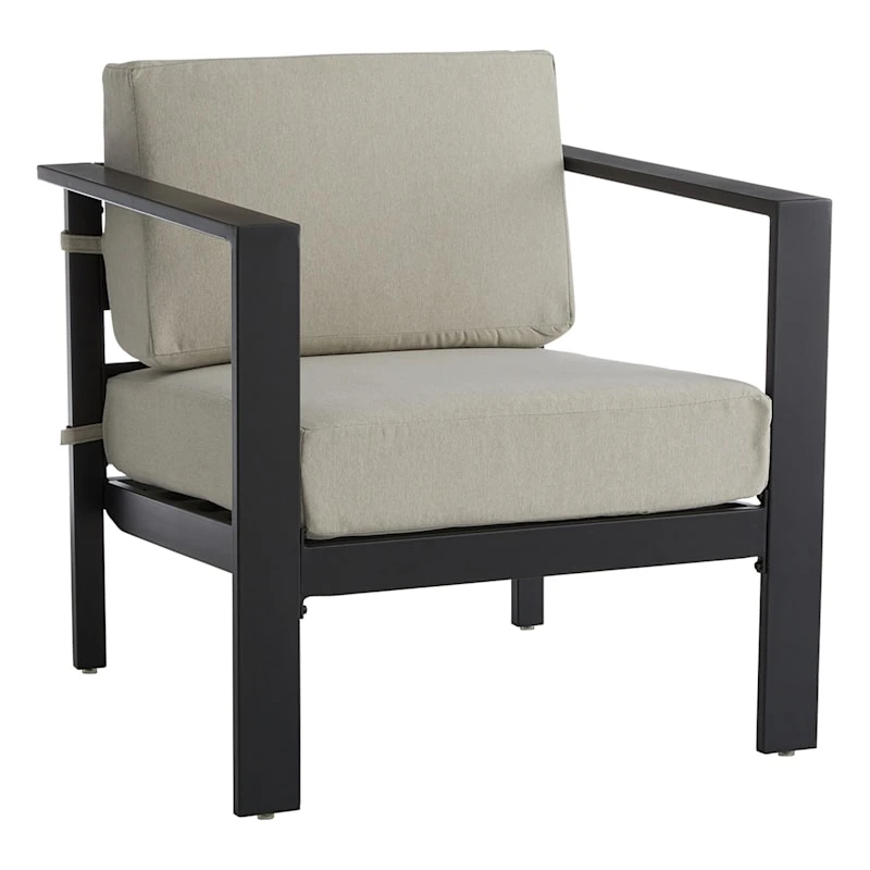 Crosby St Soho Outdoor Collection Black Steel Seating Chair 1 Crosby St Soho Outdoor Collection Black Steel Seating Chair