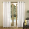 Darian White Outdoor Light Filtering Curtain Panel, 84"