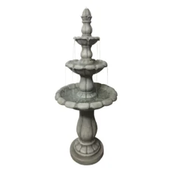 Durable Concrete Large 3-Tier Fountain Petal Texture