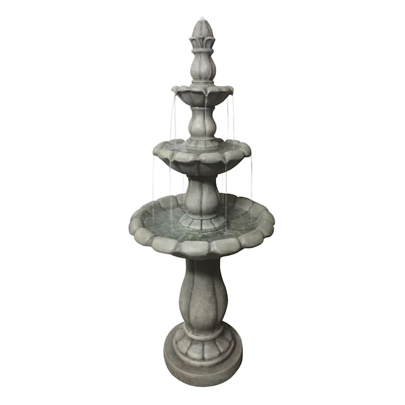 Durable Concrete Large 3-Tier Fountain Petal Texture 1 Durable Concrete Large 3-Tier Fountain Petal Texture