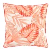 Floral Tropical Pink Outdoor Throw Pillow, 18"