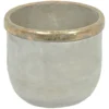 Foiled Natural Ceramic Planter, 7"