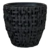 Found & Fable Black Woven Plicker Planter, Small