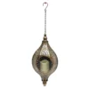 Found & Fable Bronze Hanging LED Teardrop Lantern, 17"
