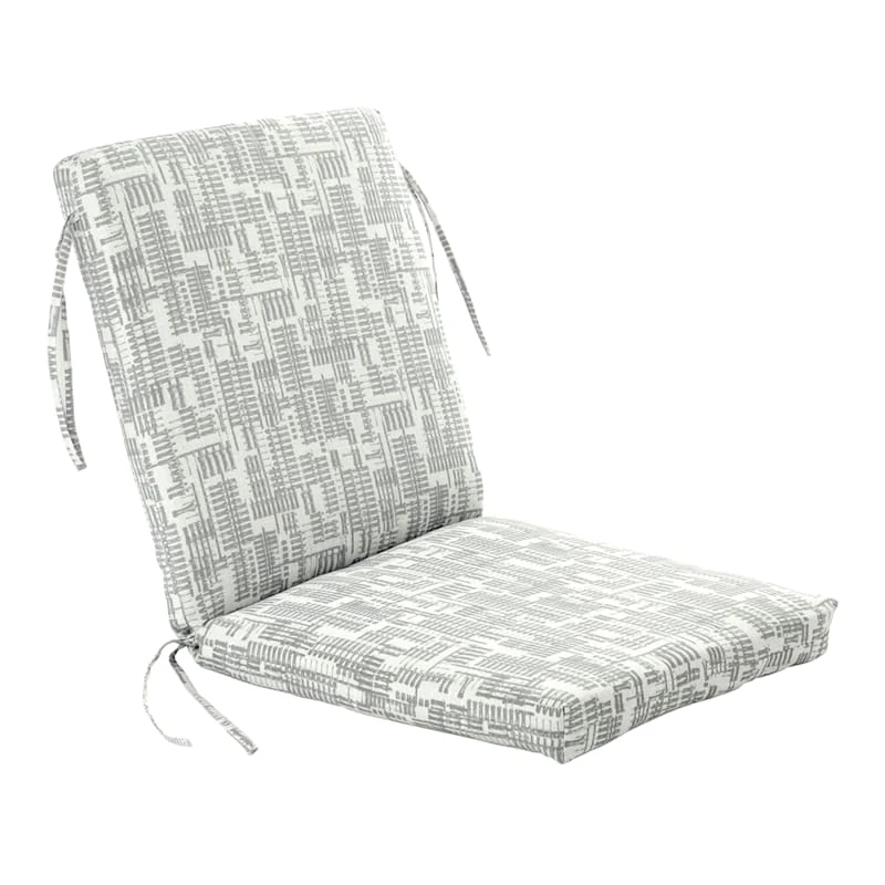 Found & Fable Grey Ah Collected Outdoor Hinged Chair Cushion 1 Found & Fable Grey Ah Collected Outdoor Hinged Chair Cushion