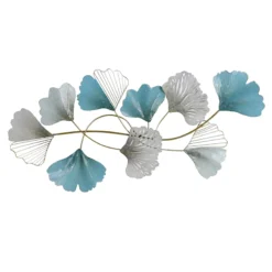 Found & Fable Metal Ginkgo Outdoor Wall Decor, 40x20