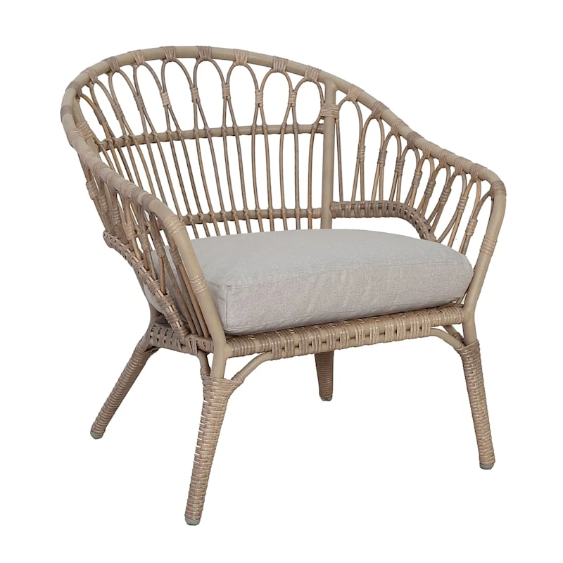 Found & Fable Norma Natural Wicker Outdoor Lounge Chair 1 Found & Fable Norma Natural Wicker Outdoor Lounge Chair