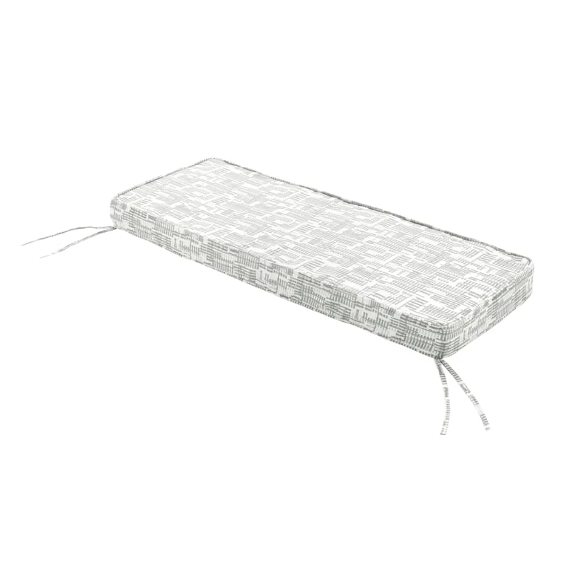 Found & Fable Odella Grey Gusseted Outdoor Bench Cushion 1 Found & Fable Odella Grey Gusseted Outdoor Bench Cushion