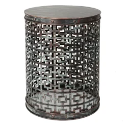 Found & Fable Punched Metal Plant Stand, Large