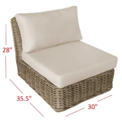 Found & Fable Set Of 2 Hamptons All-Weather Wicker Armless Outdoor Chair With Cushion -Outdoor Corner Shop found fable set of 2 hamptons all weather wicker armless outdoor chair with cushion 6