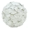 Found & Fable White Ginkgo Leaf Decorative Sphere, Small