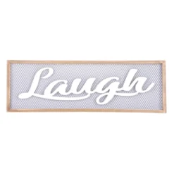 Framed Laugh Outdoor Wall Sign, 33"